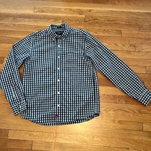 Abercrombie & Fitch Blue Checkered Button Down Shirt Size Medium
